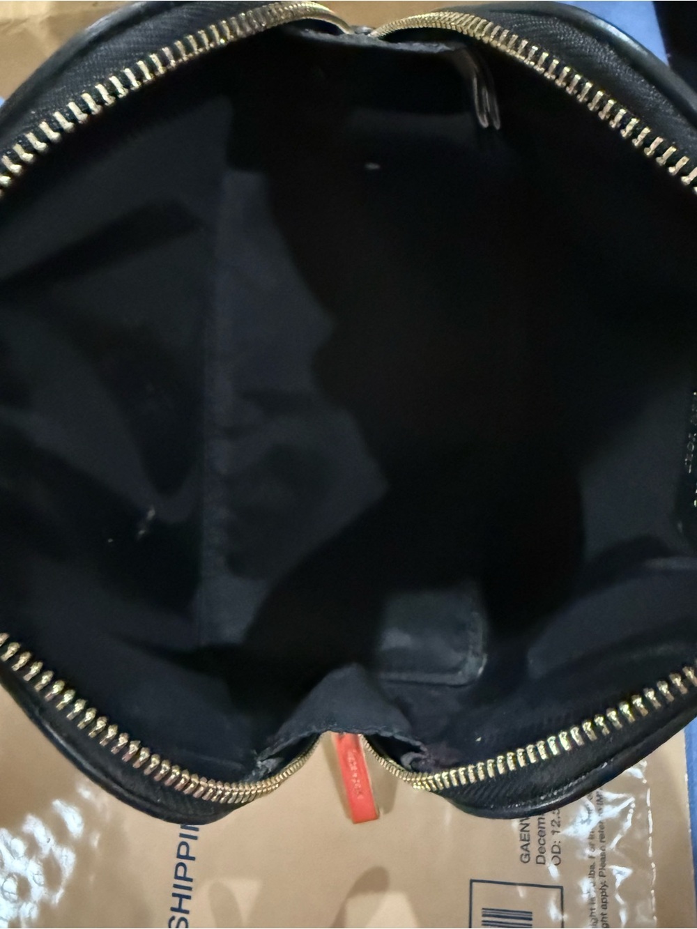 kate spade New York Black Glitter Cosmetic Bag 7.24" W x 4.01" H x 3.54" D - Picture 8 of 15